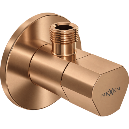 Mexen T zawór kątowy do baterii 1/2"x3/8", miedź szczotkowana - 79973-65