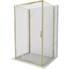 Mexen Exo-3S 3S kabina prysznicowa 3-ścienna rozsuwana 80 x 75 cm, transparent, złota - 8153-080-075-50-00-3S