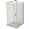 Mexen Exo-3S 3S kabina prysznicowa 3-ścienna rozsuwana 85 x 85 cm, transparent, złota - 8153-085-085-50-00-3S