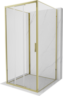 Mexen Exo-3S 3S kabina prysznicowa 3-ścienna rozsuwana 95 x 95 cm, transparent, złota - 8153-095-095-50-00-3S