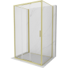 Mexen Exo-3S 3S kabina prysznicowa 3-ścienna rozsuwana 80 x 70 cm, transparent, złota szczotkowana - 8153-080-070-55-00-3S