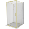 Mexen Exo-3S 3S kabina prysznicowa 3-ścienna rozsuwana 85 x 85 cm, transparent, złota szczotkowana - 8153-085-085-55-00-3S