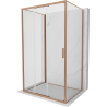 Mexen Exo-3S 3S kabina prysznicowa 3-ścienna rozsuwana 85 x 80 cm, transparent, miedź szczotkowana - 8153-085-080-65-00-3S