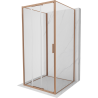 Mexen Exo-3S 3S kabina prysznicowa 3-ścienna rozsuwana 85 x 85 cm, transparent, miedź szczotkowana - 8153-085-085-65-00-3S