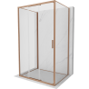 Mexen Exo-3S 3S kabina prysznicowa 3-ścienna rozsuwana 95 x 90 cm, transparent, miedź szczotkowana - 8153-095-090-65-00-3S