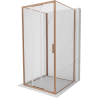 Mexen Exo-3S 3S kabina prysznicowa 3-ścienna rozsuwana 95 x 95 cm, transparent, miedź szczotkowana - 8153-095-095-65-00-3S