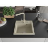 Mexen Vito granitspüle 1-becken mit küchenarmatur Duero, beige - 6503-69-671600-69
