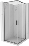 Mexen Exo-S Duo kabina prysznicowa kwadratowa rozsuwana 95 x 95 cm, transparent, gun metal - 8111-095-095-95-00