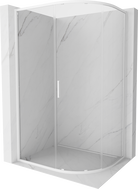 Mexen Exo-S kabina prysznicowa półokrągła rozsuwana 120 x 80 cm, transparent, biała - 8131-120-080-20-00