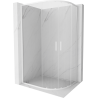 Mexen Exo-S Duo kabina prysznicowa półokrągła rozsuwana 120 x 80 cm, transparent, biała - 8132-120-080-20-00