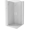 Mexen Exo-S Duo kabina prysznicowa półokrągła rozsuwana 90 x 90 cm, transparent, biała - 8132-090-090-20-00