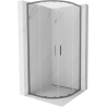 Mexen Exo-S Duo kabina prysznicowa półokrągła rozsuwana 90 x 90 cm, transparent, gun metal - 8132-090-090-95-00