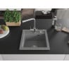 Mexen Vito évier de cuisine en granit 1 bac avec robinet Duero, gris - 6503-71-671600-00