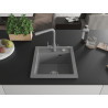 Mexen Vito fregadero de granito de 1 seno con grifo de cocina Duero, gris - 6503-71-671600-71