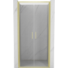 Mexen Exo-B Duo drzwi prysznicowe podwójne uchylne 120 cm, transparent, złote szczotkowane - 814-120-000-55-00