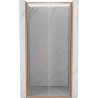 Mexen Exo-B Duo drzwi prysznicowe podwójne uchylne 80 cm, transparent, miedź szczotkowana - 814-080-000-65-00