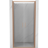 Mexen Exo-B Duo drzwi prysznicowe podwójne uchylne 120 cm, transparent, miedź szczotkowana - 814-120-000-65-00