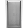 Mexen Exo-B Duo drzwi prysznicowe podwójne uchylne 90 cm, transparent, gun gray szczotkowany - 814-090-000-66-00