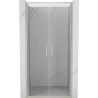Mexen Exo-B Duo drzwi prysznicowe podwójne uchylne 120 cm, transparent, nikiel szczotkowany - 814-120-000-97-00