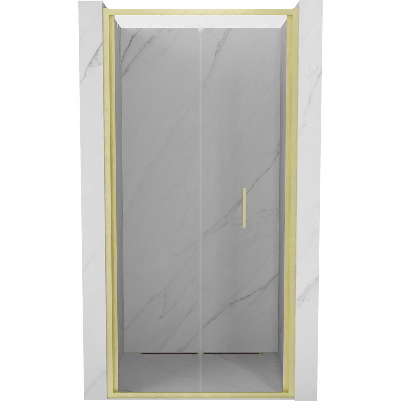 Mexen Exo-F drzwi prysznicowe składane 60 cm, transparent, złote szczotkowane - 816-060-000-55-00