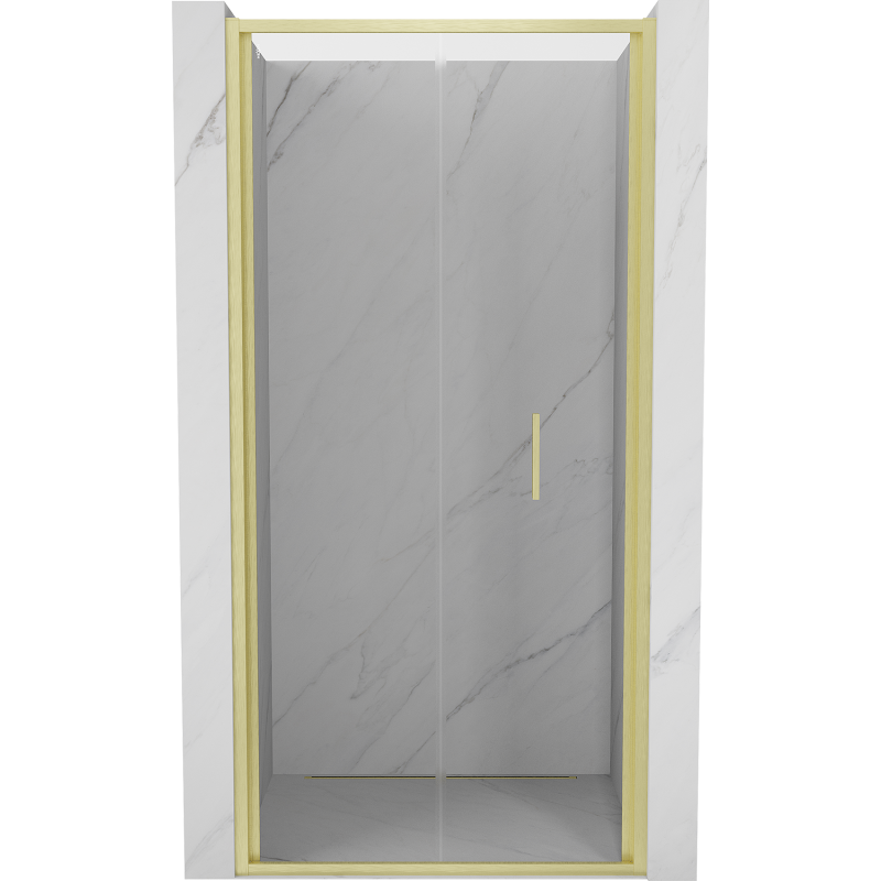 Mexen Exo-F drzwi prysznicowe składane 70 cm, transparent, złote szczotkowane - 816-070-000-55-00