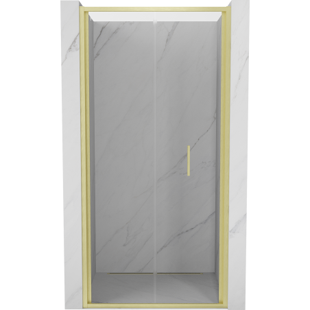 Mexen Exo-F drzwi prysznicowe składane 120 cm, transparent, złote szczotkowane - 816-120-000-55-00