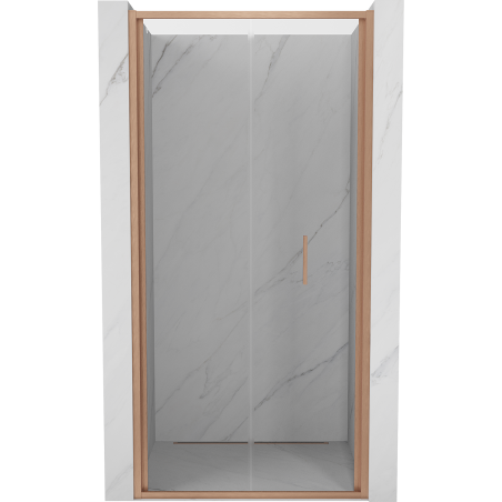 Mexen Exo-F drzwi prysznicowe składane 60 cm, transparent, miedź szczotkowana - 816-060-000-65-00