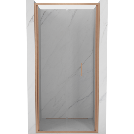 Mexen Exo-F drzwi prysznicowe składane 70 cm, transparent, miedź szczotkowana - 816-070-000-65-00