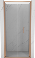 Mexen Exo-F drzwi prysznicowe składane 120 cm, transparent, miedź szczotkowana - 816-120-000-65-00