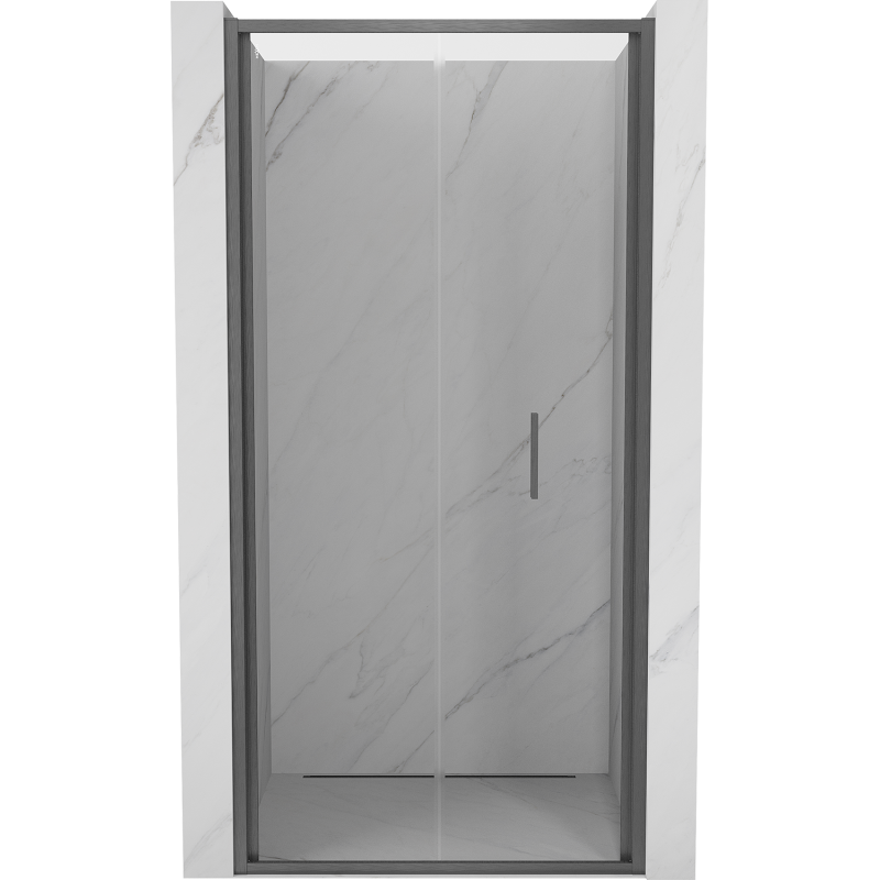 Mexen Exo-F drzwi prysznicowe składane 75 cm, transparent, gun gray szczotkowany - 816-075-000-66-00