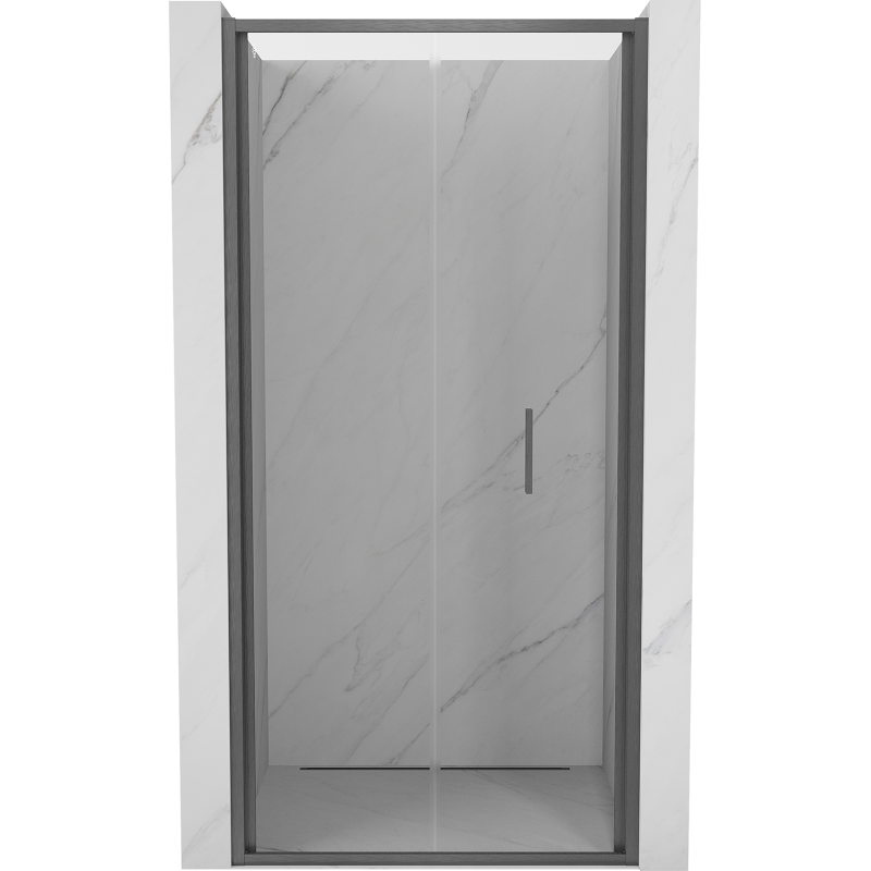 Mexen Exo-F drzwi prysznicowe składane 100 cm, transparent, gun gray szczotkowany - 816-100-000-66-00