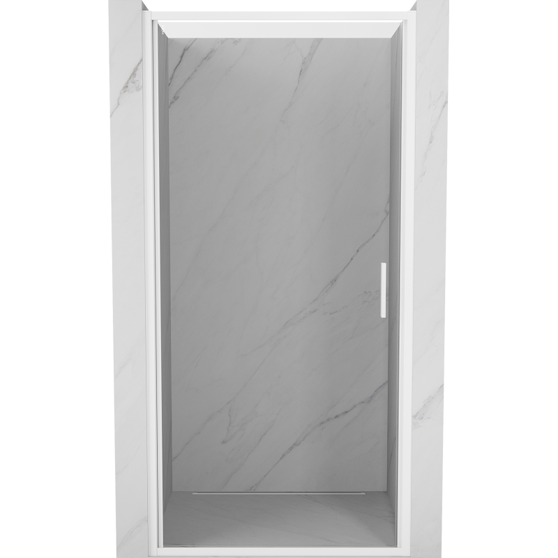 Mexen Exo-B drzwi prysznicowe uchylne 50 cm, transparent, białe - 817-050-000-20-00