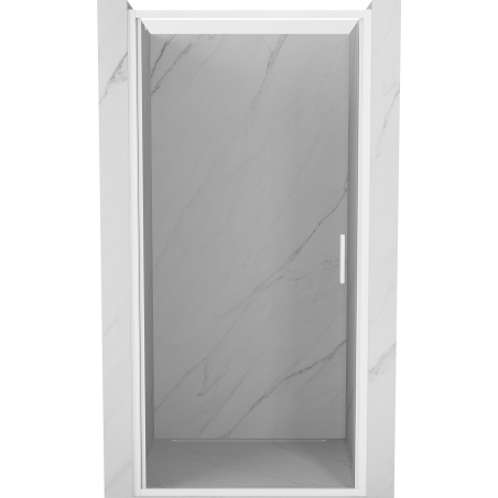Mexen Exo-B drzwi prysznicowe uchylne 75 cm, transparent, białe - 817-075-000-20-00