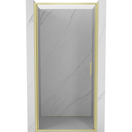 Mexen Exo-B drzwi prysznicowe uchylne 55 cm, transparent, złote szczotkowane - 817-055-000-55-00