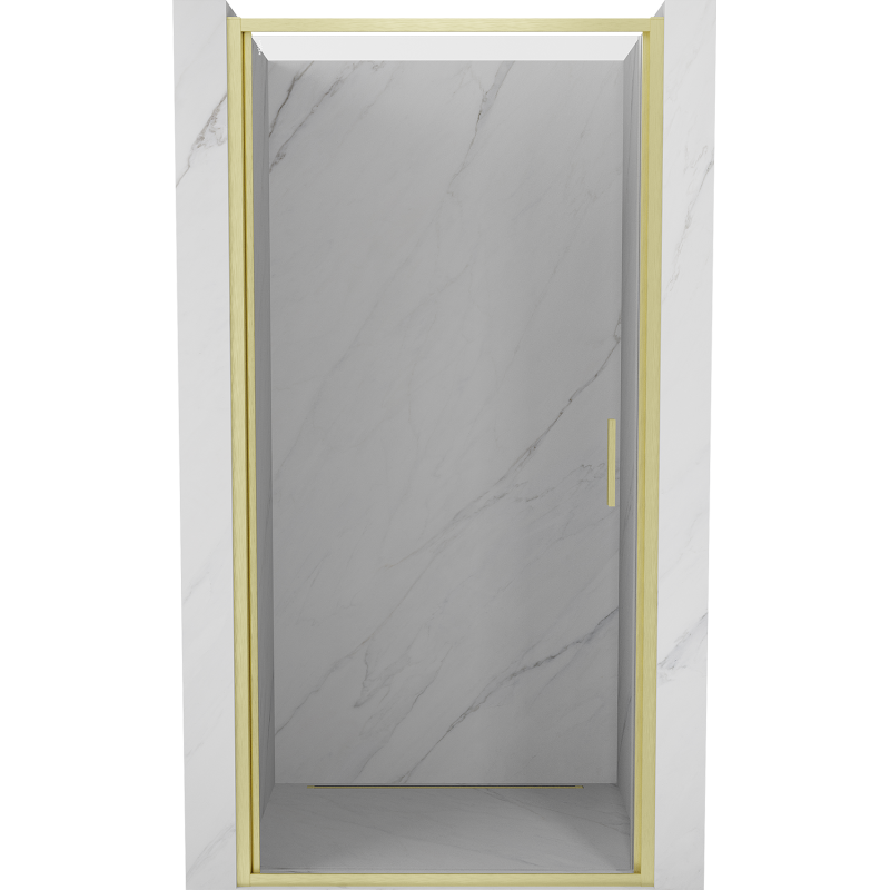 Mexen Exo-B drzwi prysznicowe uchylne 100 cm, transparent, złote szczotkowane - 817-100-000-55-00