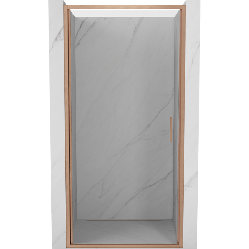 Mexen Exo-B drzwi prysznicowe uchylne 50 cm, transparent, miedź szczotkowana - 817-050-000-65-00