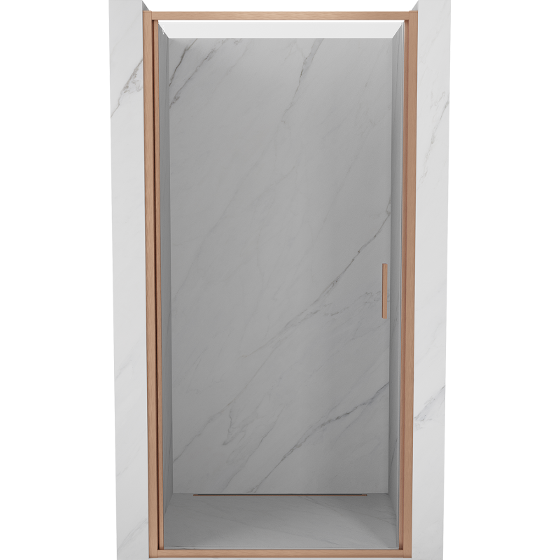Mexen Exo-B drzwi prysznicowe uchylne 80 cm, transparent, miedź szczotkowana - 817-080-000-65-00