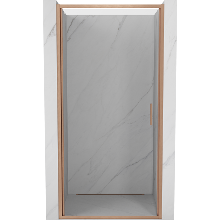 Mexen Exo-B drzwi prysznicowe uchylne 100 cm, transparent, miedź szczotkowana - 817-100-000-65-00