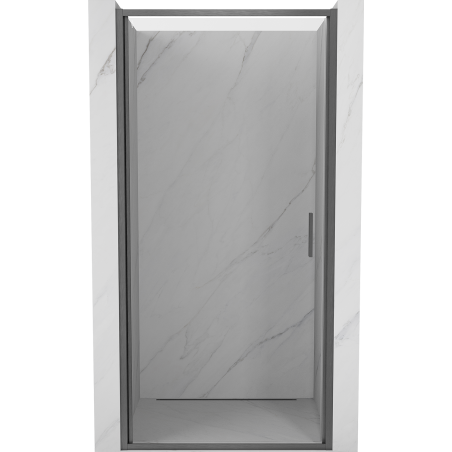 Mexen Exo-B drzwi prysznicowe uchylne 70 cm, transparent, gun gray szczotkowany - 817-070-000-66-00