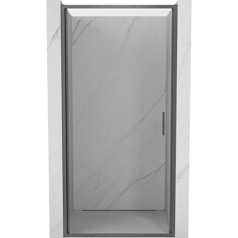 Mexen Exo-B drzwi prysznicowe uchylne 95 cm, transparent, gun gray szczotkowany - 817-095-000-66-00