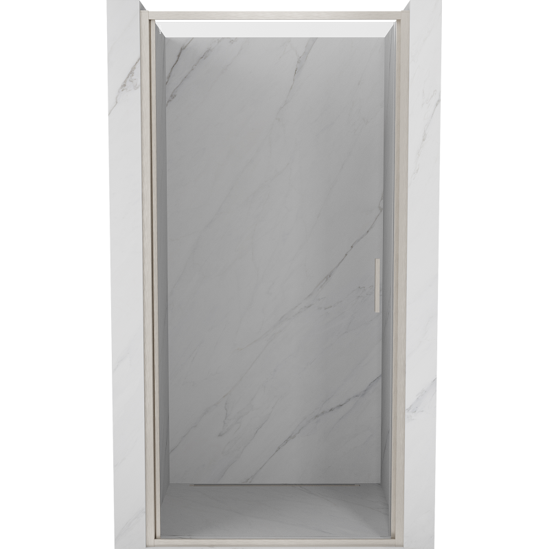 Mexen Exo-B drzwi prysznicowe uchylne 80 cm, transparent, nikiel szczotkowany - 817-080-000-97-00