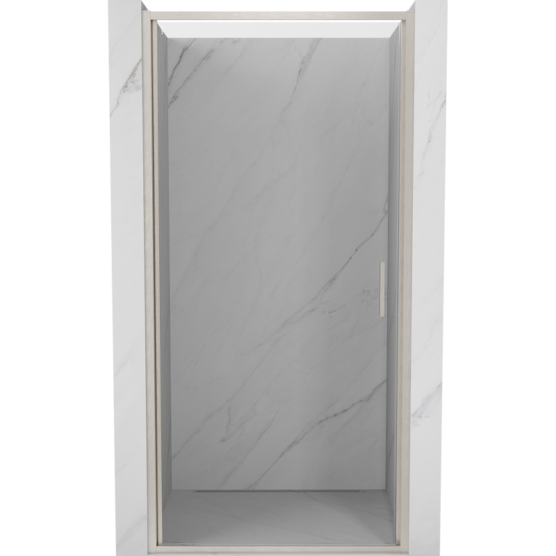 Mexen Exo-B drzwi prysznicowe uchylne 85 cm, transparent, nikiel szczotkowany - 817-085-000-97-00