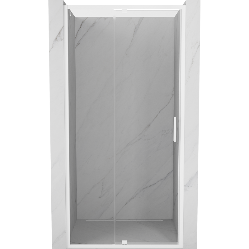 Mexen Exo-R drzwi prysznicowe uchylne 100 cm, transparent, białe - 819-100-000-20-00