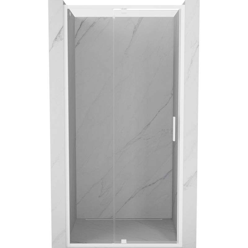 Mexen Exo-R drzwi prysznicowe uchylne 120 cm, transparent, białe - 819-120-000-20-00