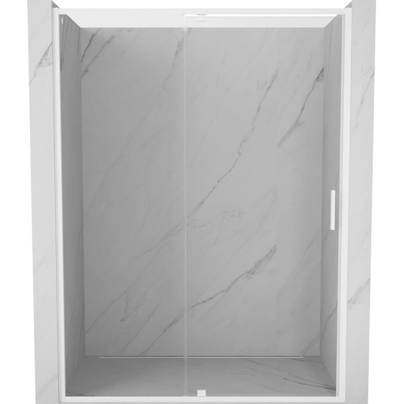 Mexen Exo-R drzwi prysznicowe uchylne 150 cm, transparent, białe - 819-150-000-20-00