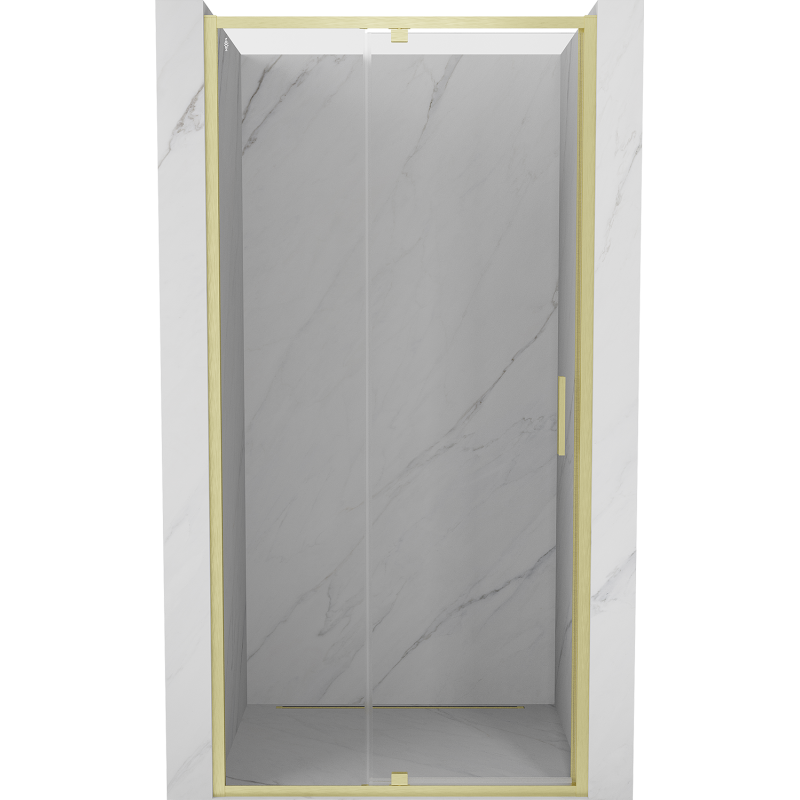 Mexen Exo-R drzwi prysznicowe uchylne 100 cm, transparent, złote szczotkowane - 819-100-000-55-00