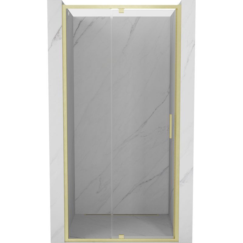 Mexen Exo-R drzwi prysznicowe uchylne 110 cm, transparent, złote szczotkowane - 819-110-000-55-00