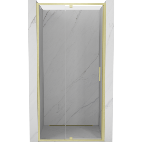 Mexen Exo-R drzwi prysznicowe uchylne 125 cm, transparent, złote szczotkowane - 819-125-000-55-00