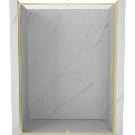 Mexen Exo-R drzwi prysznicowe uchylne 135 cm, transparent, złote szczotkowane - 819-135-000-55-00