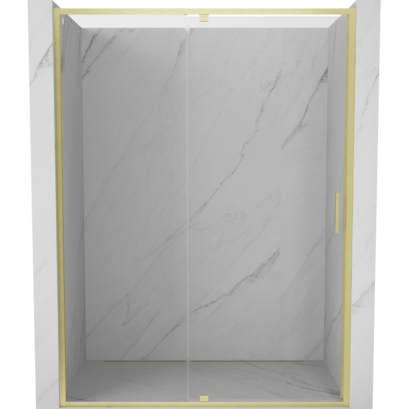 Mexen Exo-R drzwi prysznicowe uchylne 145 cm, transparent, złote szczotkowane - 819-145-000-55-00
